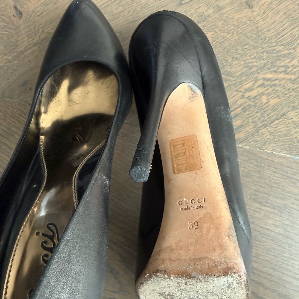 Gucci Black Leather Heels - Picture 4 of 6